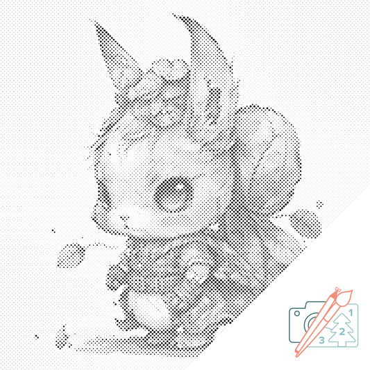 Dotting - Hare med rygsæk af blade