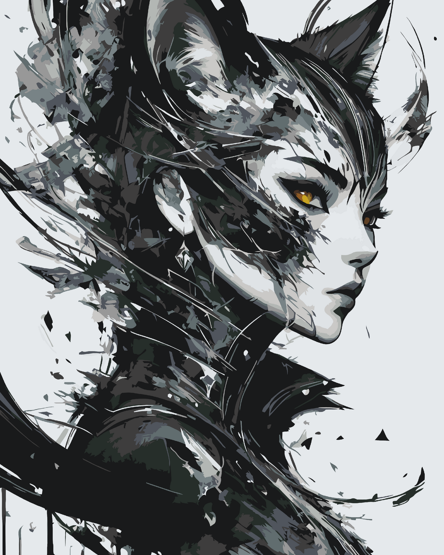 Paint by number - Kattekvinde