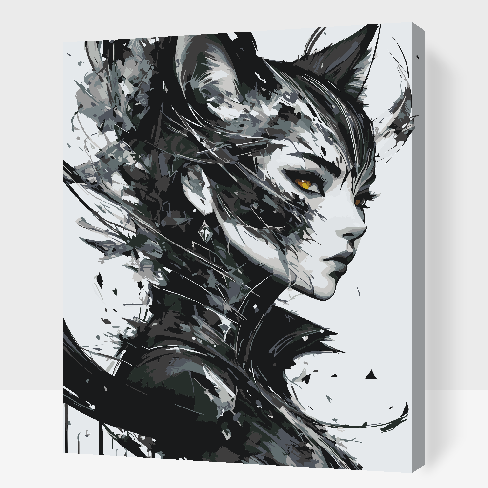 Paint by number - Kattekvinde