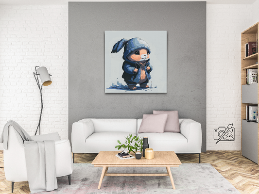 Paint by number - Sød hare i pels