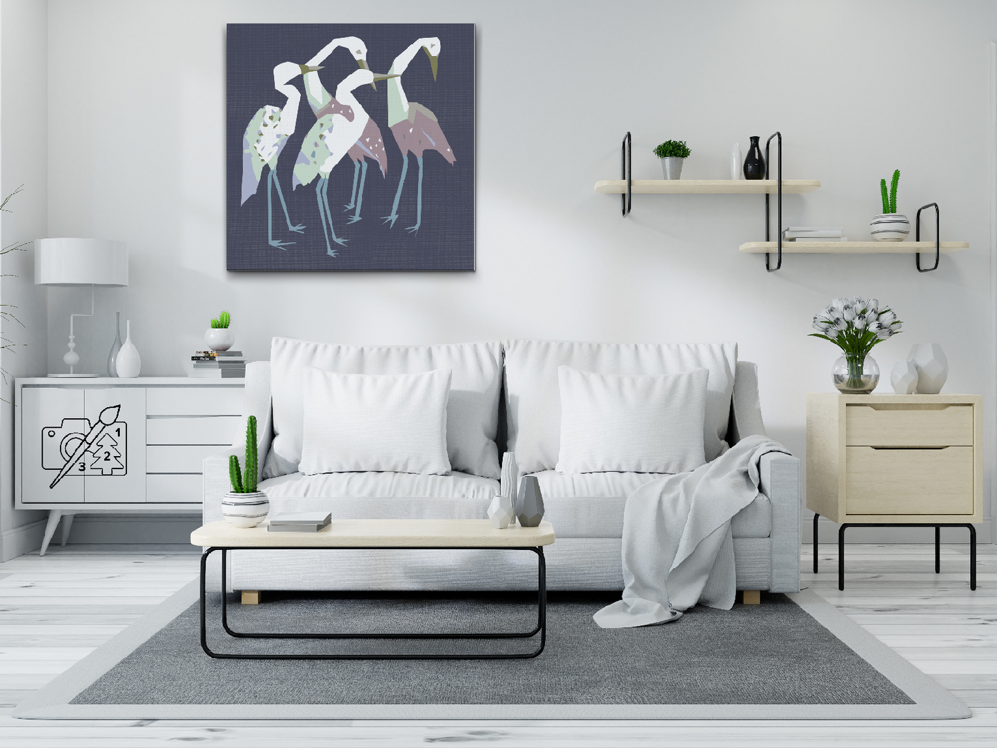 Paint by number - Heron-familien