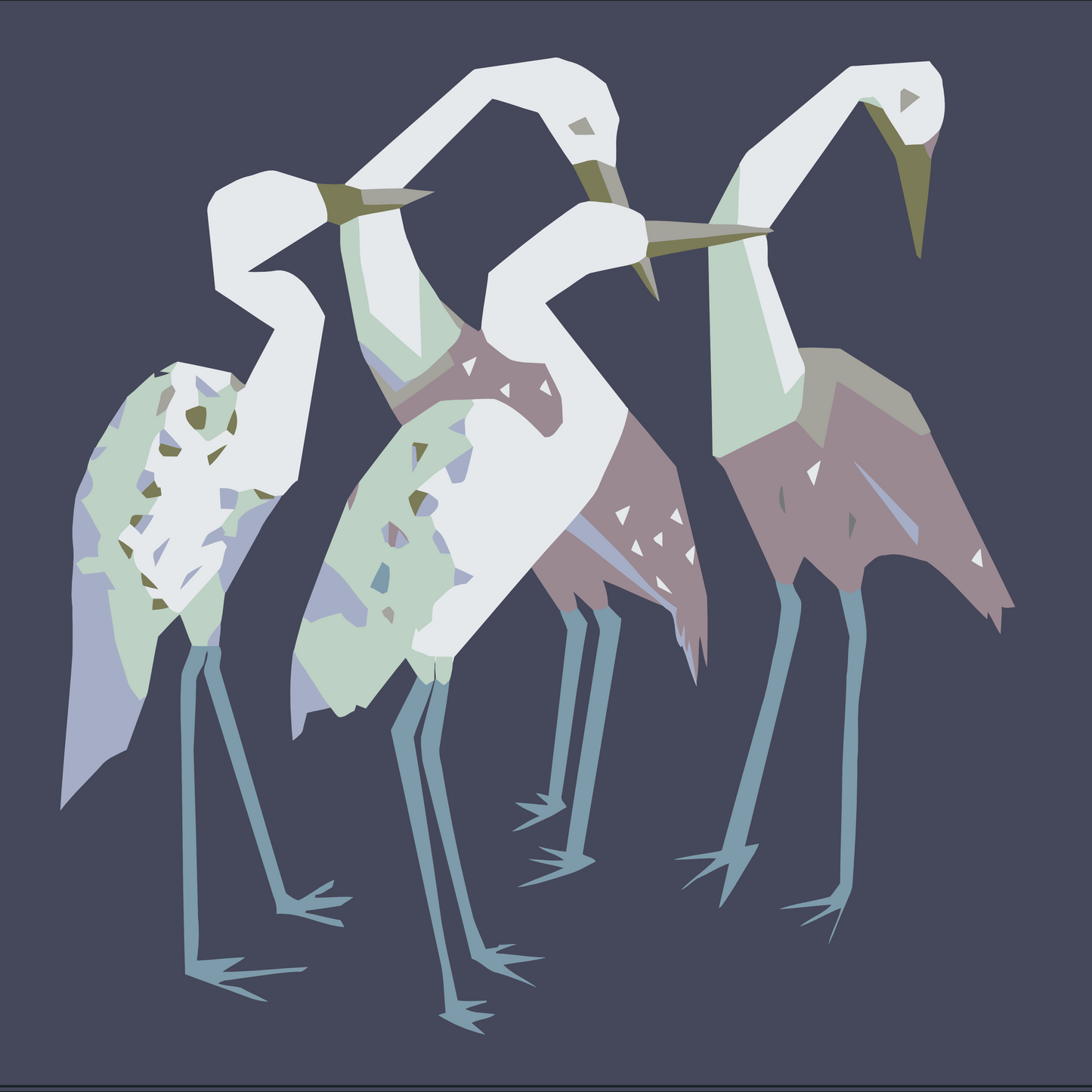 Paint by number - Heron-familien