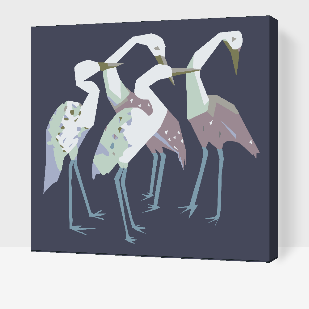 Paint by number - Heron-familien