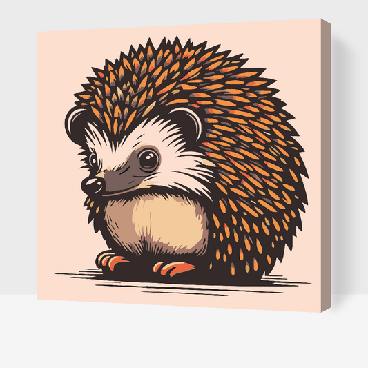 Paint by number - Sød pindsvin