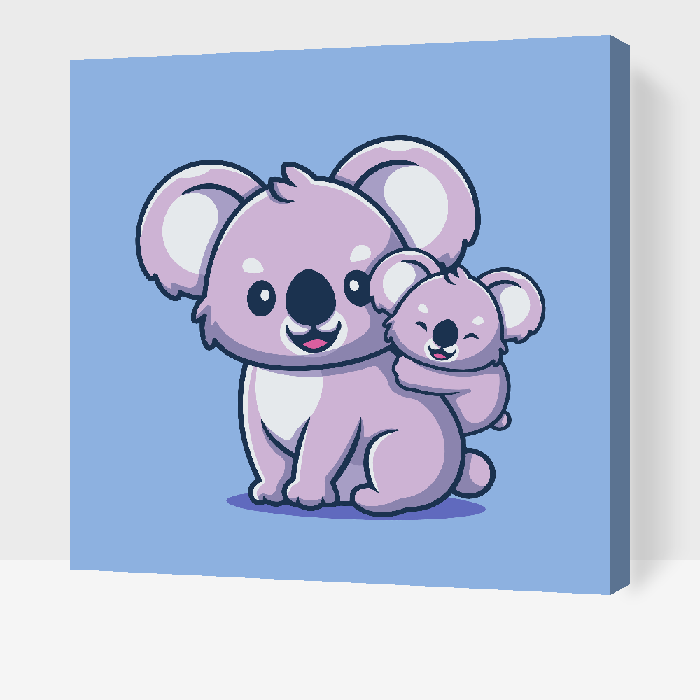 Paint by number - Mama koala
