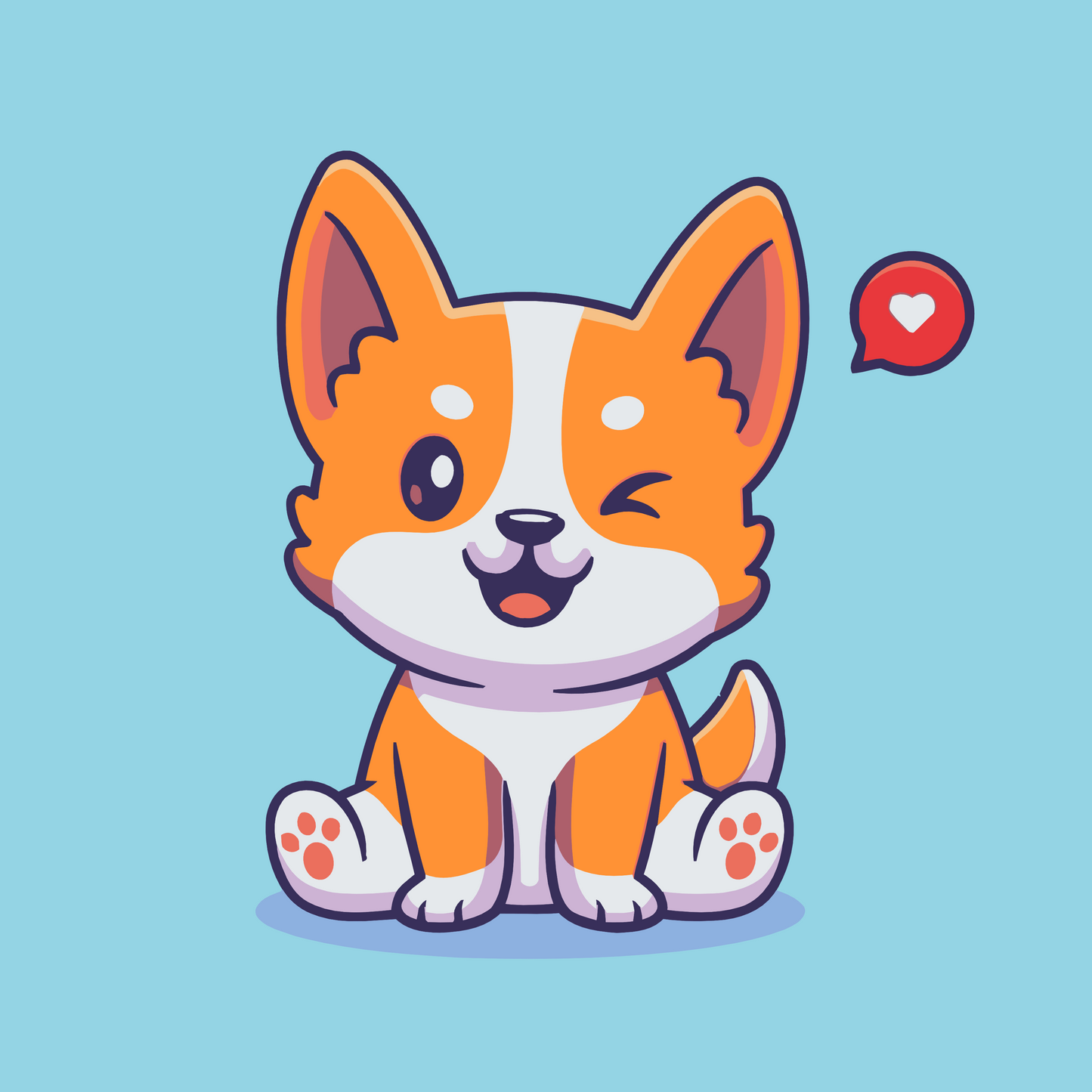 Paint by number - Sød corgi
