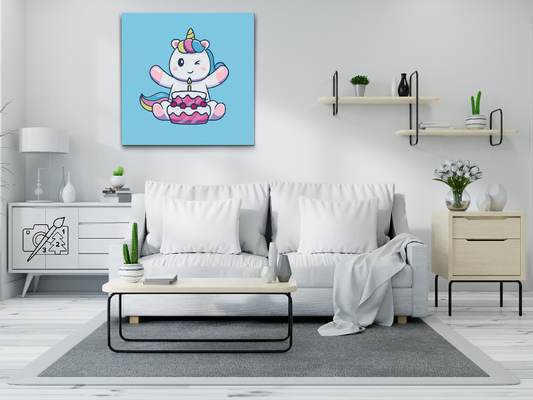 Paint by number - Fødselsdagsnæsehorn