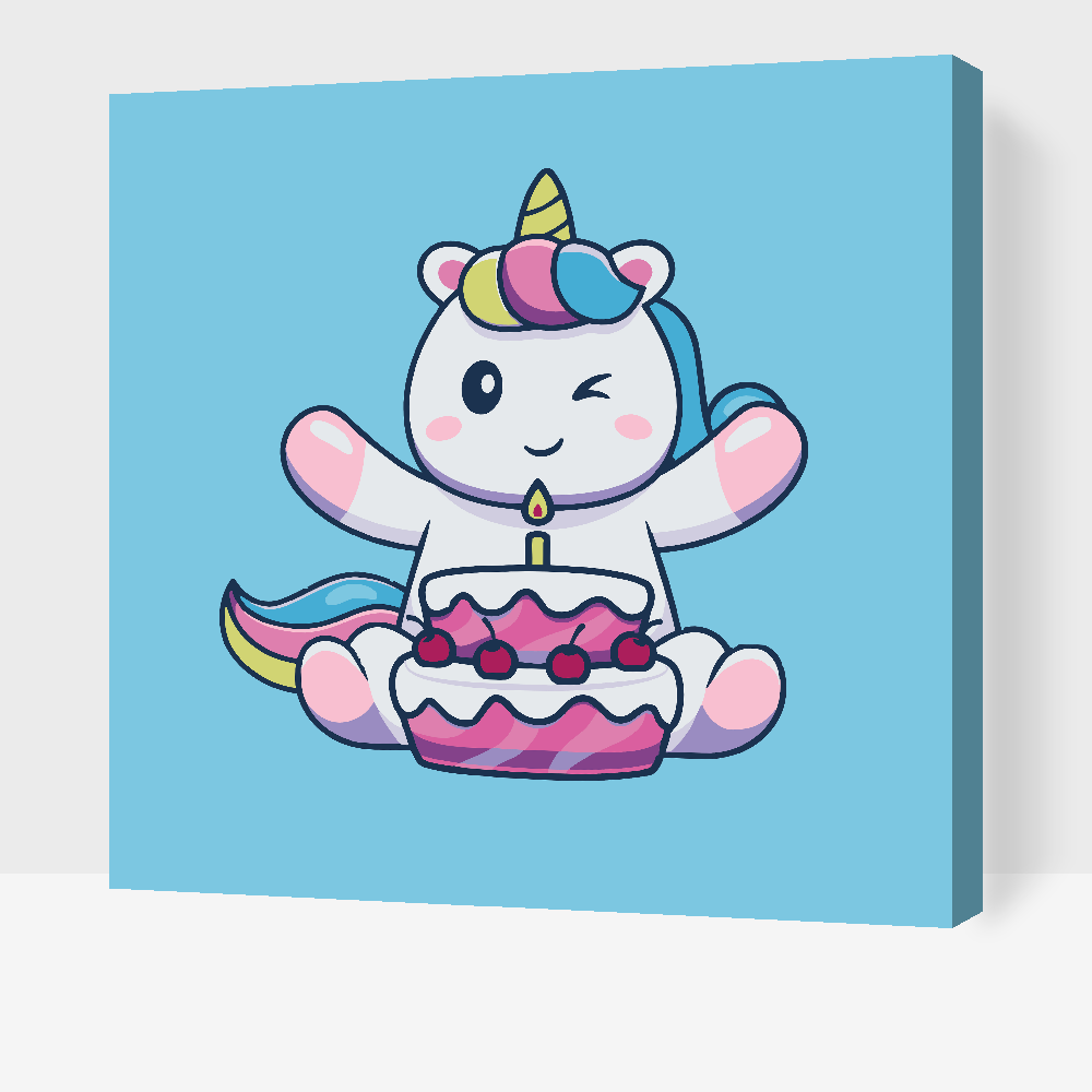 Paint by number - Fødselsdagsnæsehorn