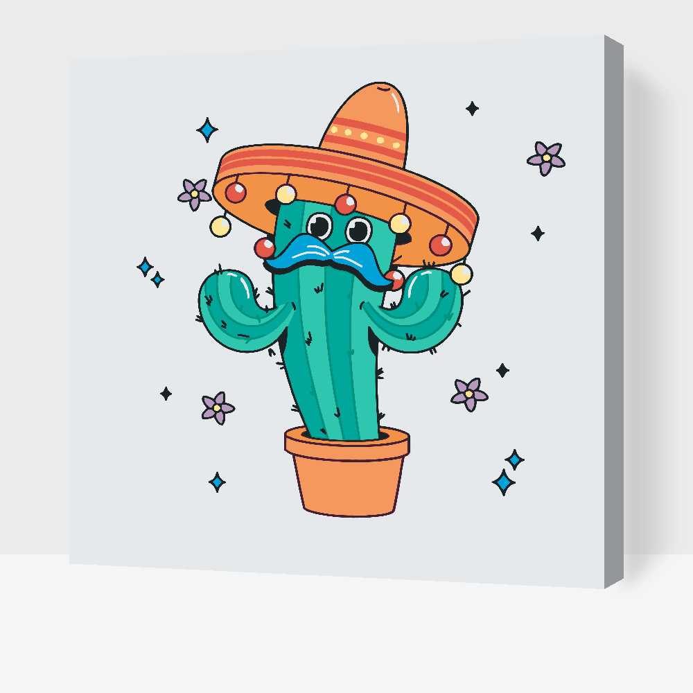 Paint by number - Mexicansk kaktus