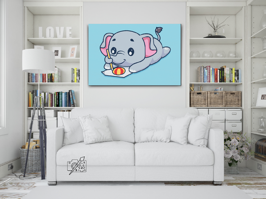 Paint by number - Glad elefantkalv