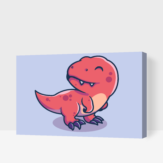 Paint by number - Lille dinosaur