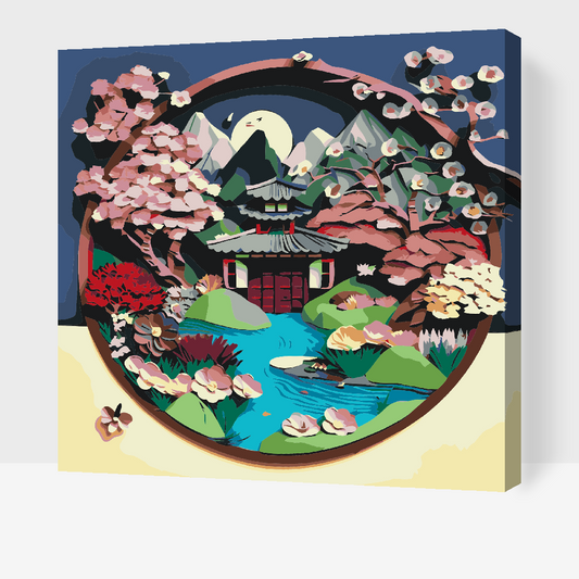 Paint by number - Japansk Have