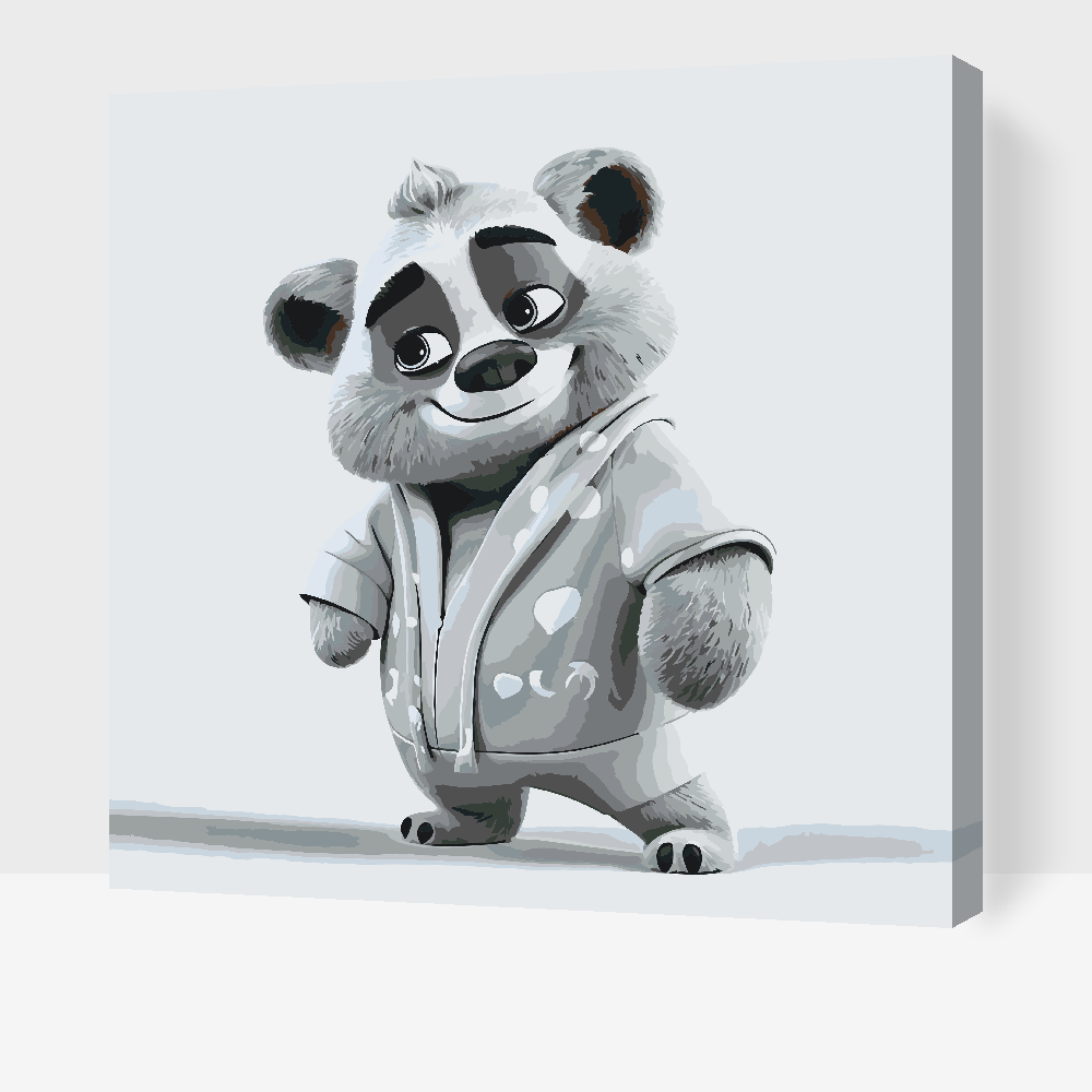 Paint by number - Teddybjørn i pyjamas