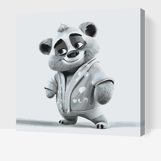 Paint by number - Teddybjørn i pyjamas