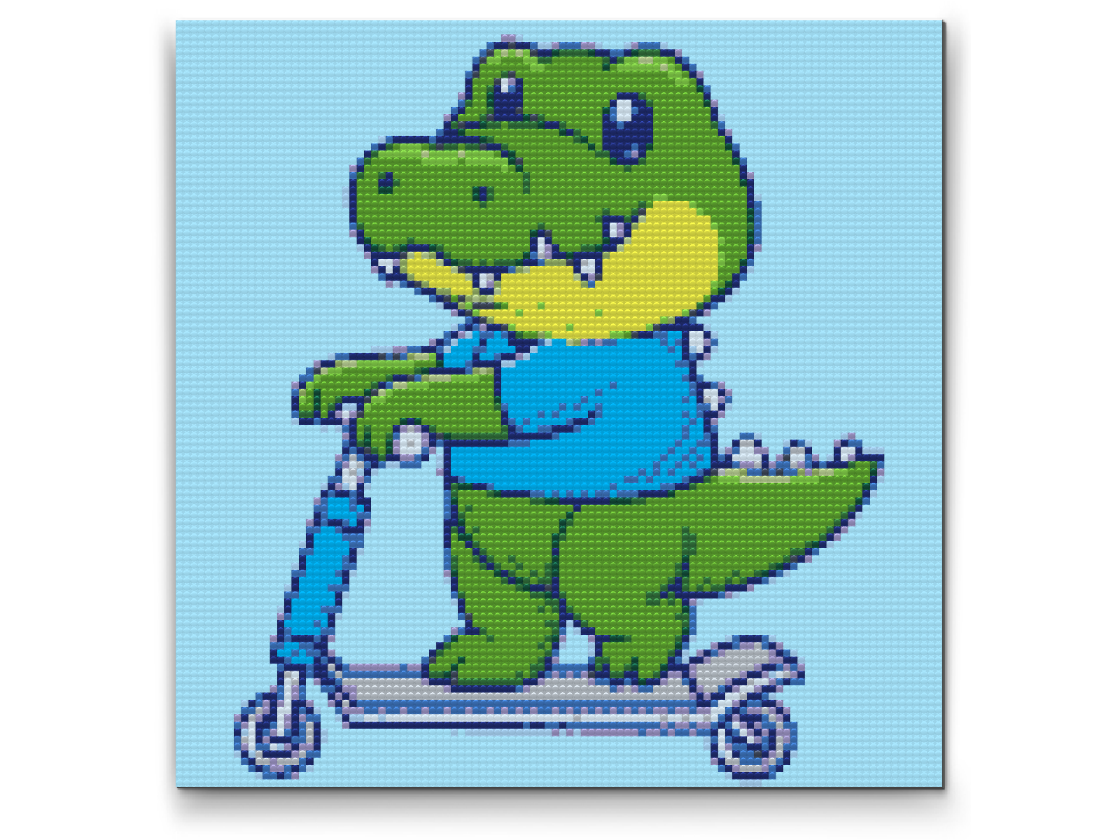 Diamond Paint - Krokodille på scooter