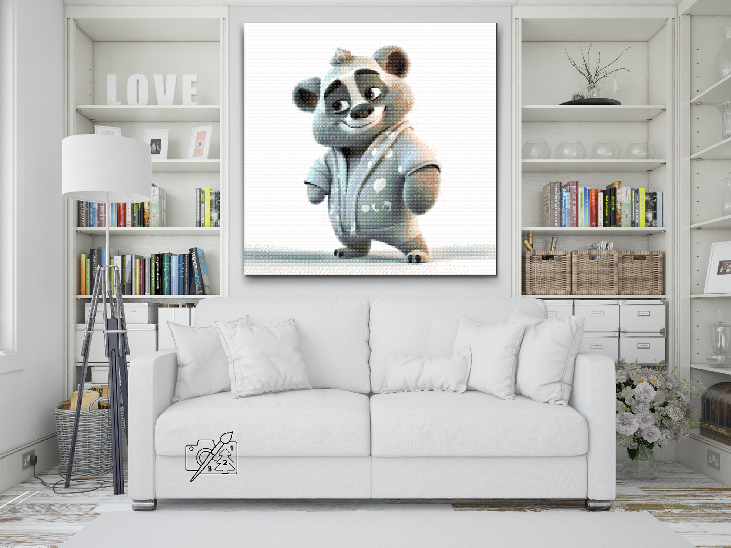 Diamond Paint - Teddybjørn i pyjamas