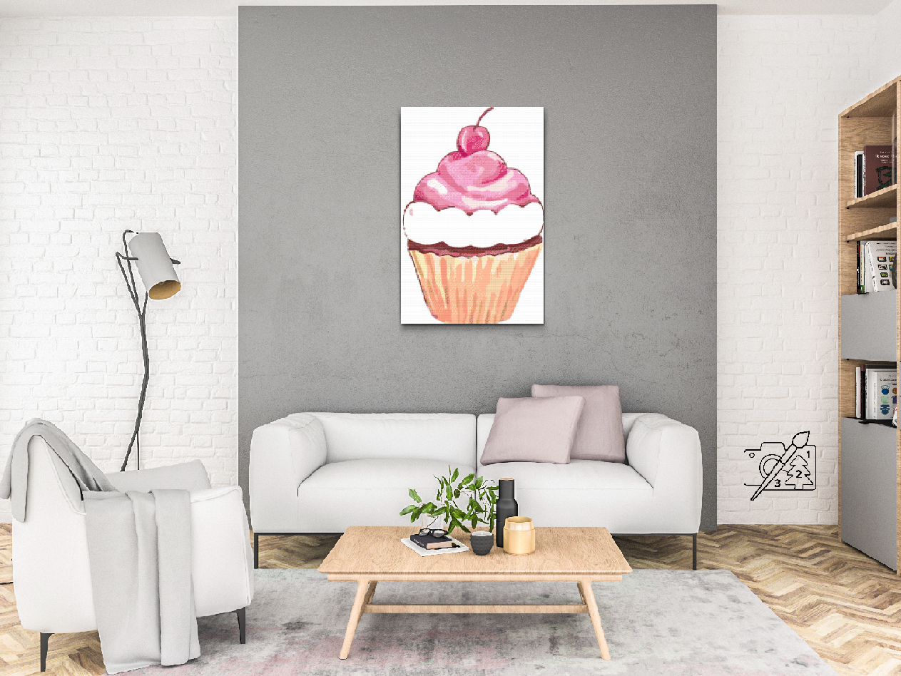 Diamond Paint - Kirsebærmuffin