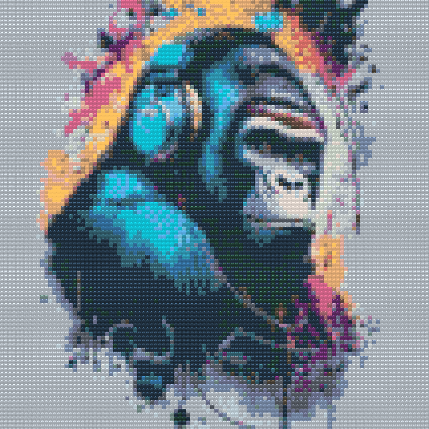 Diamond Paint - Gorilla med hovedtelefoner