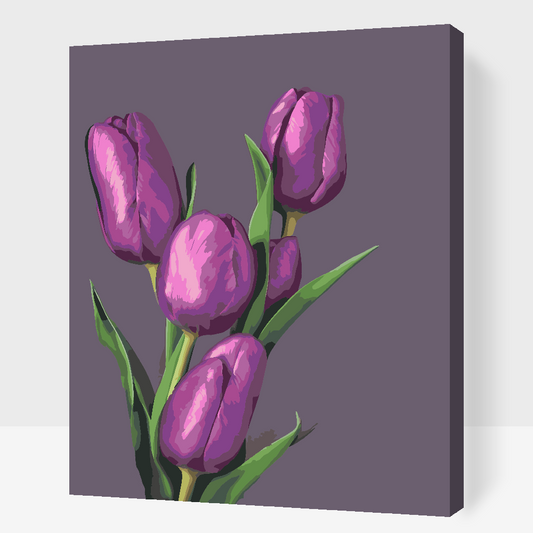 Paint by number - Lilla tulipaner