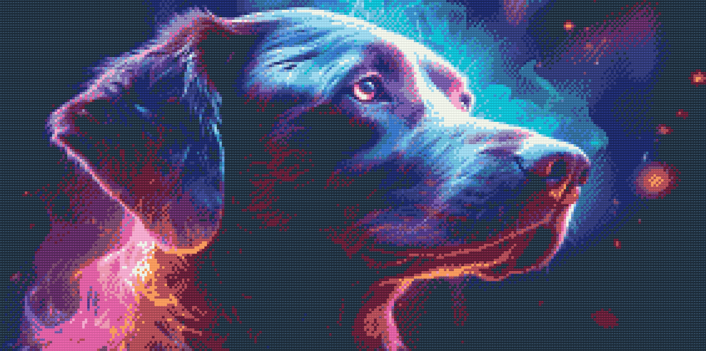 Diamond Paint - Regnbuehund