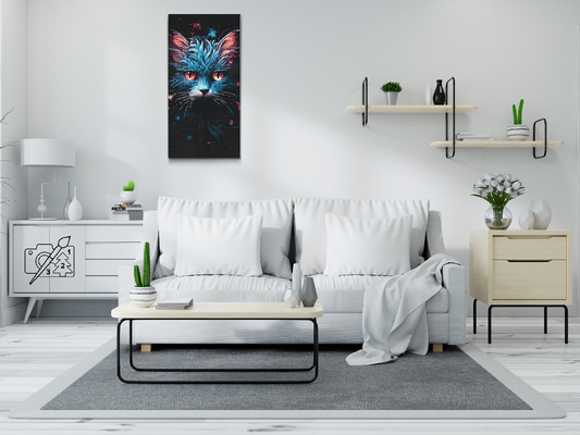 Paint by number - Blå kat