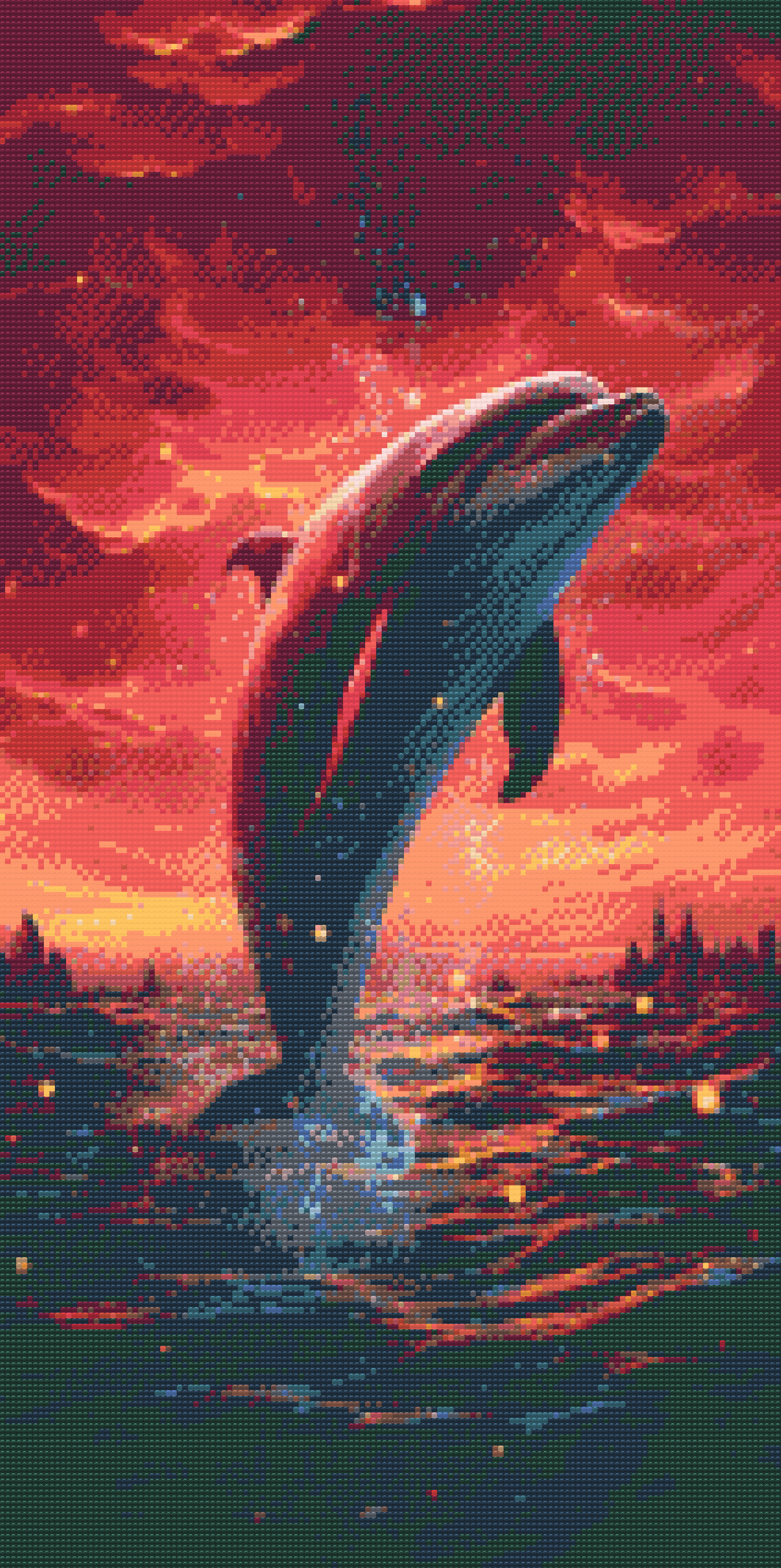 Diamond Paint - Delfin ved solnedgang