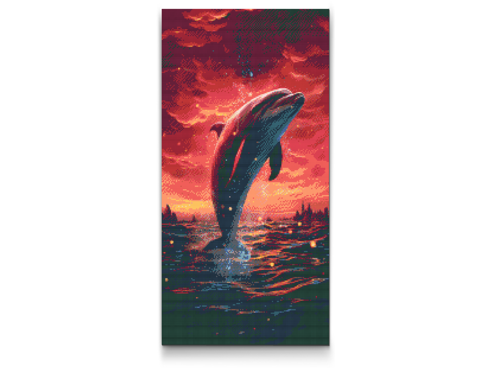 Diamond Paint - Delfin ved solnedgang
