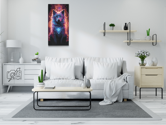 Paint by number - Magisk ulv