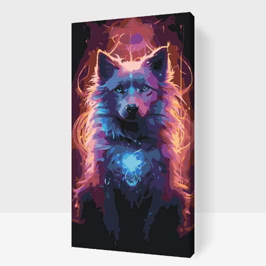 Paint by number - Magisk ulv