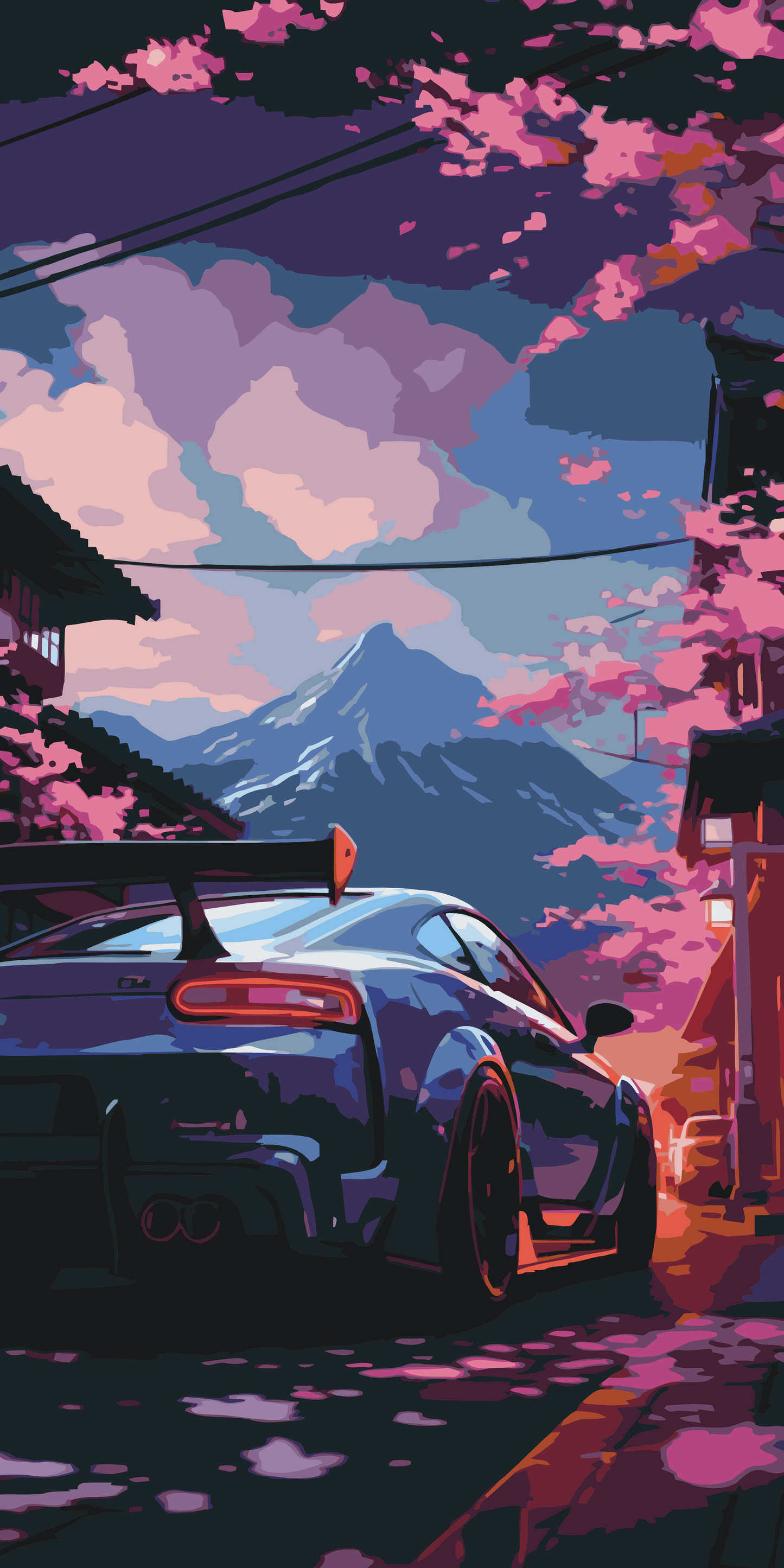 Paint by number - Bil i Japan