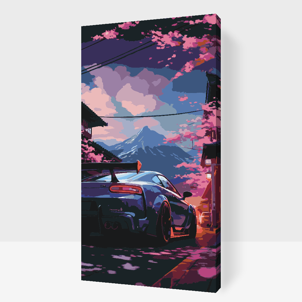 Paint by number - Bil i Japan