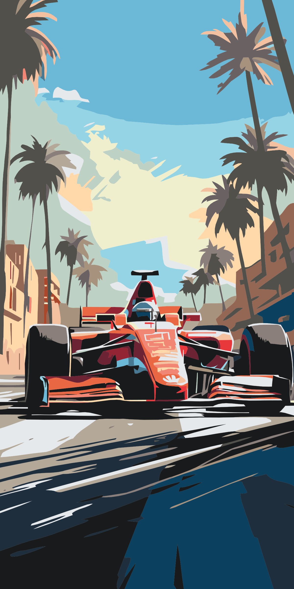 Paint by number - Rød formelbil