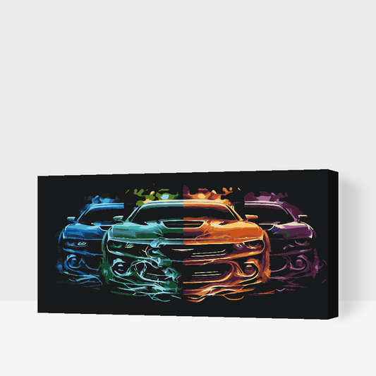 Paint by number - Farverig trio