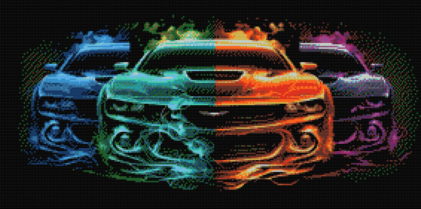 Diamond Paint - Farverig trio