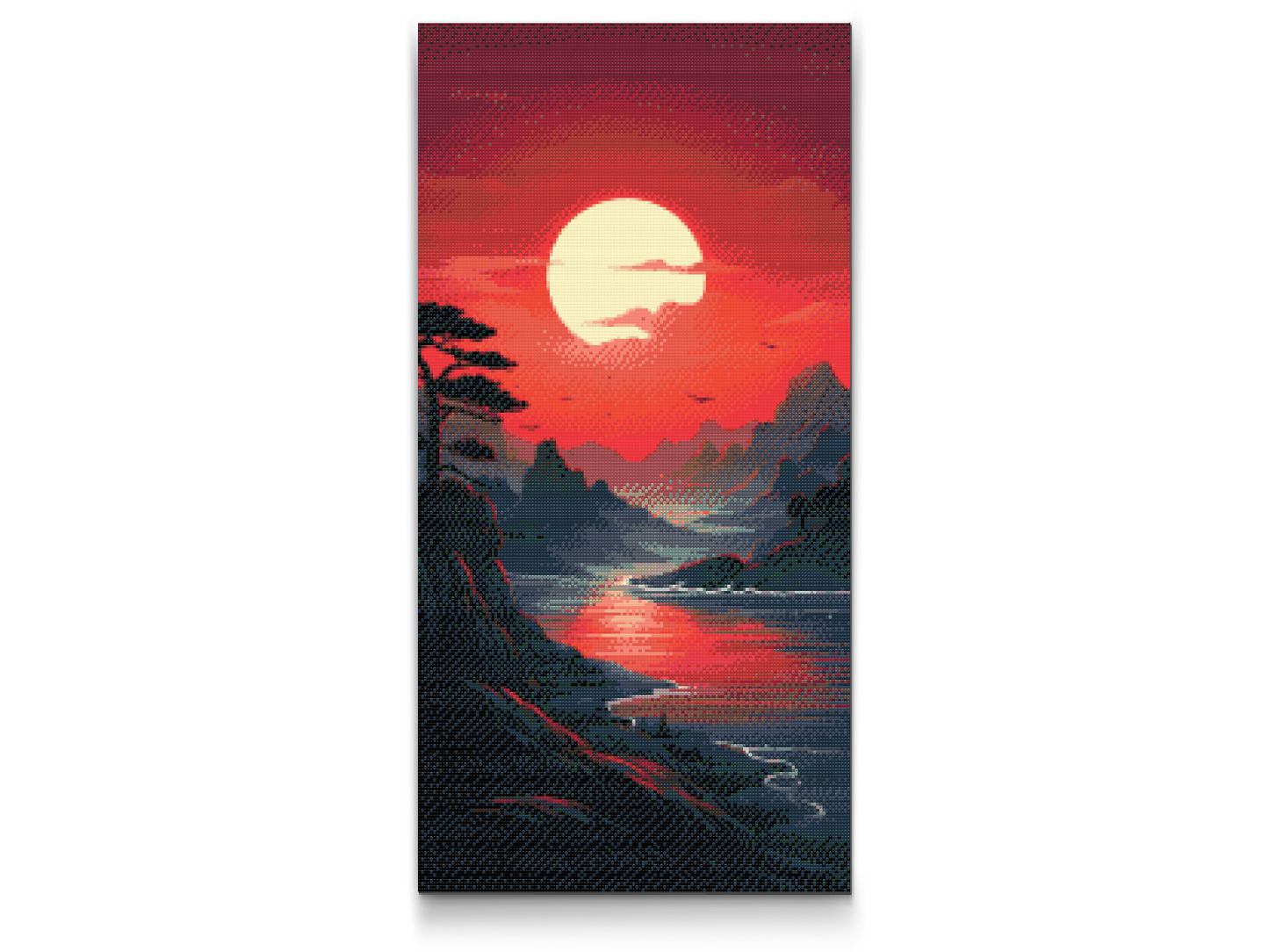 Diamond Paint - Rød solnedgang