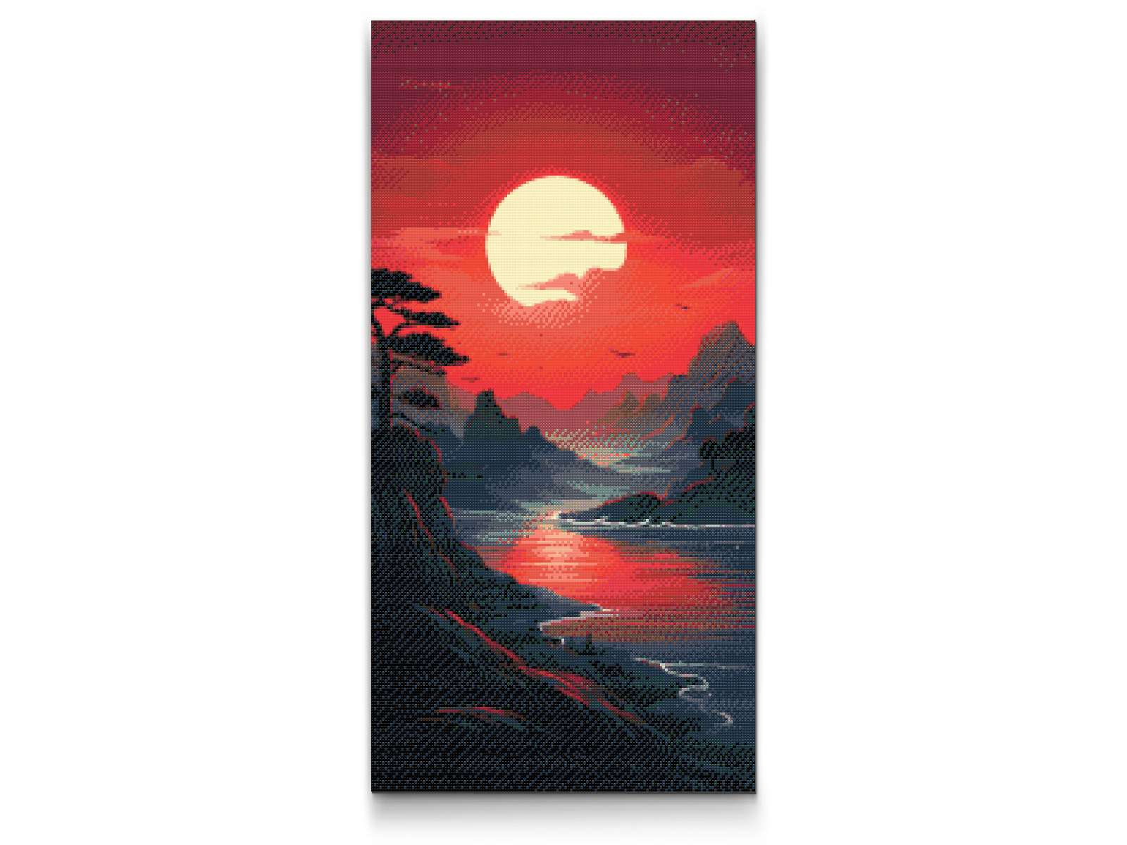Diamond Paint - Rød solnedgang