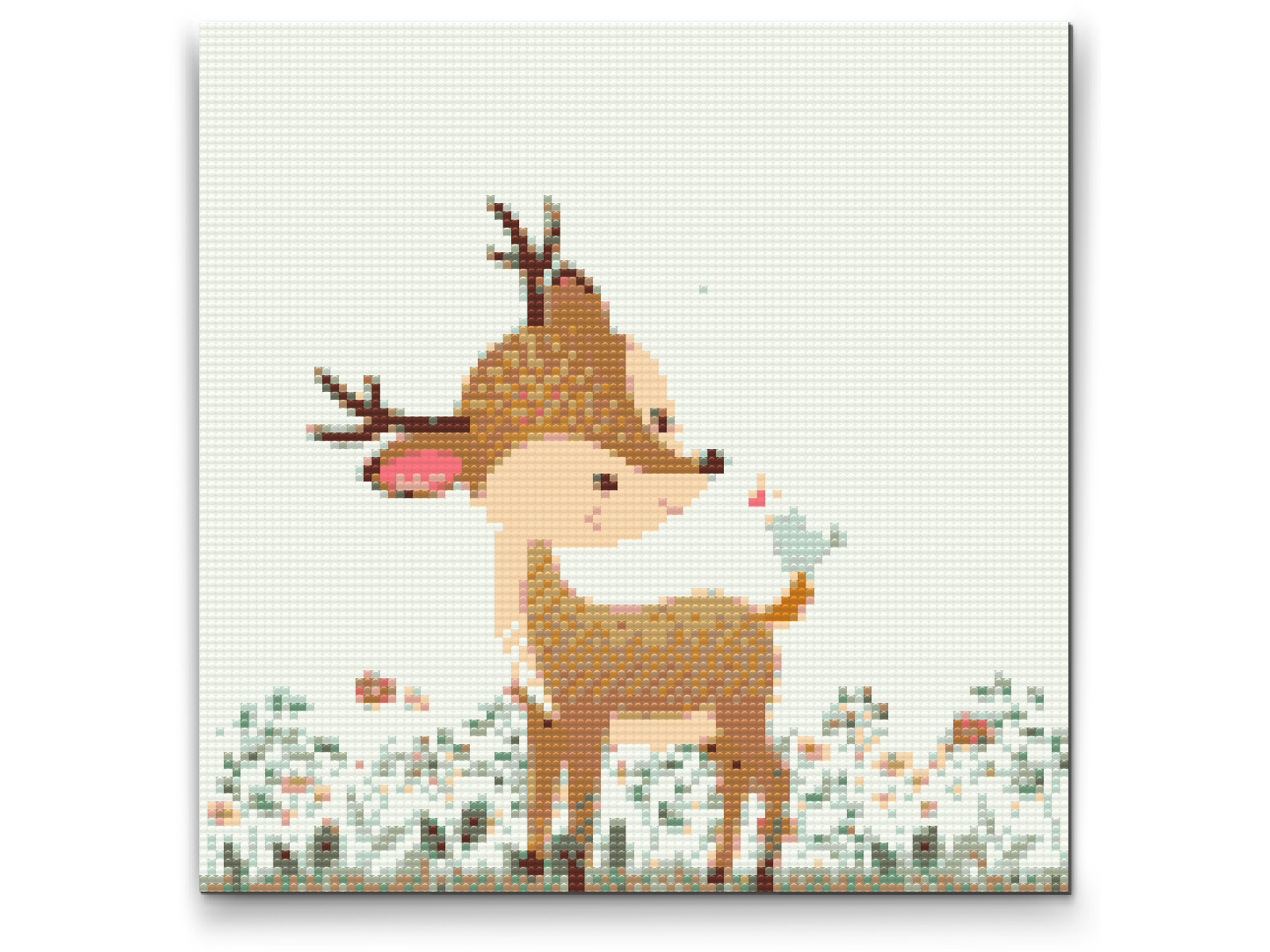 Diamond Paint - Fawn med en birdie