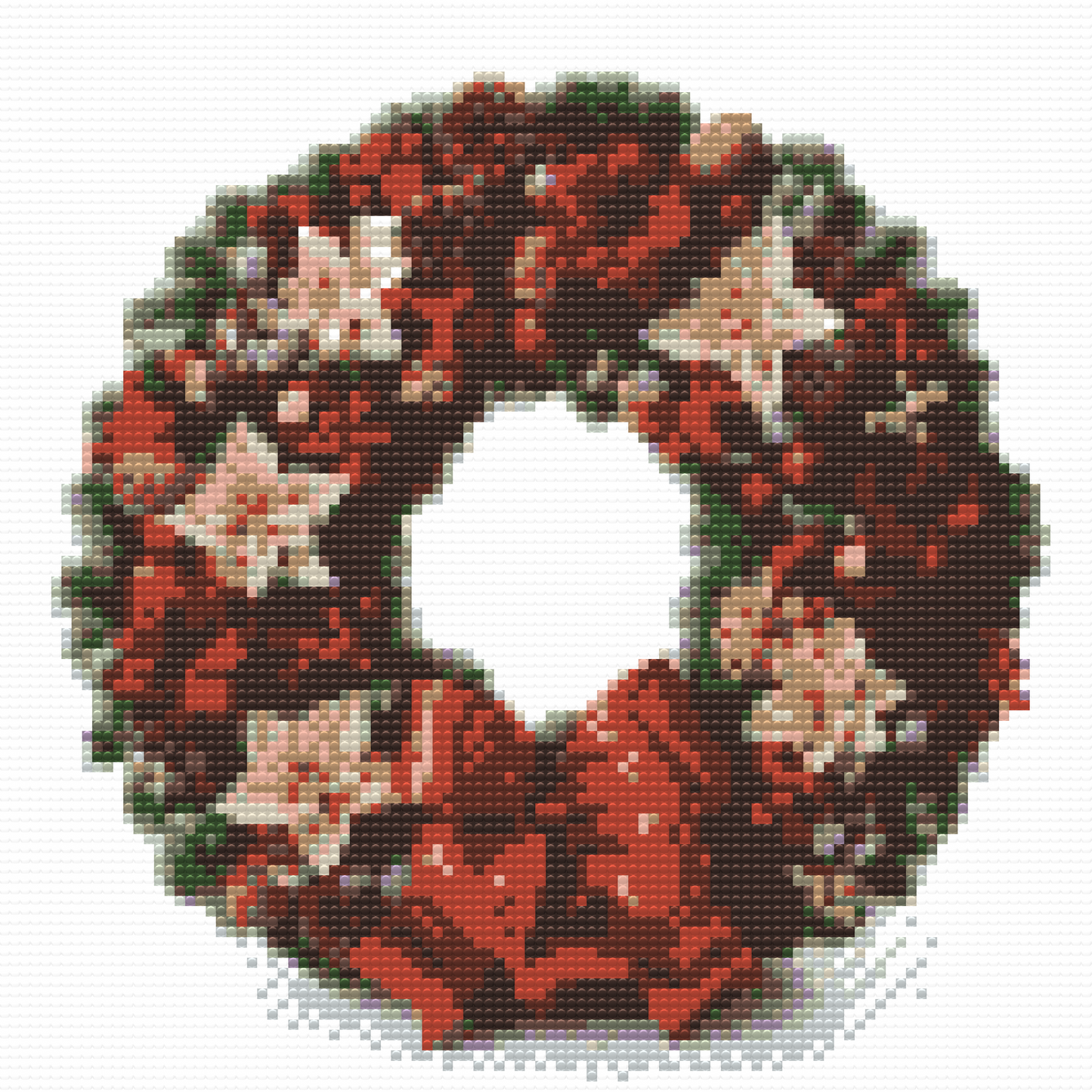 Diamond Paint - Rød julekrans