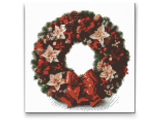 Diamond Paint - Rød julekrans