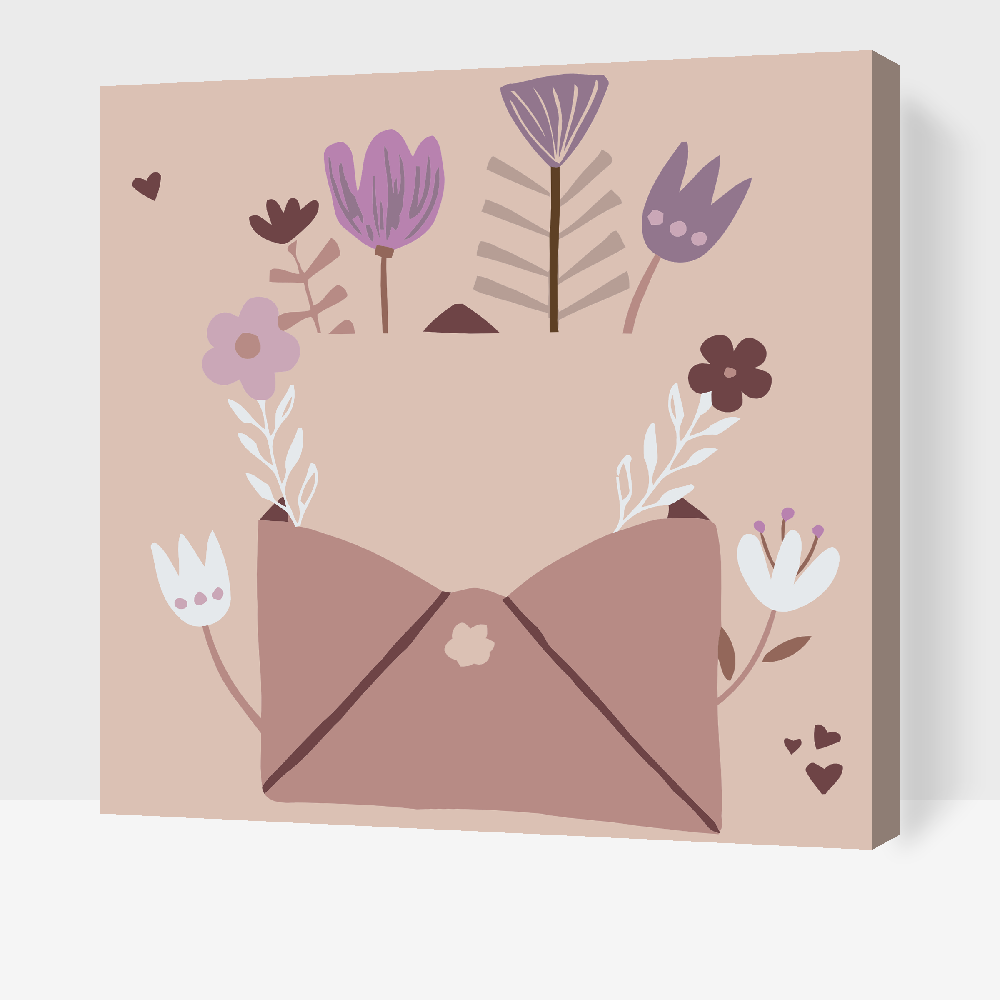 Paint by number - Blomstrende brev