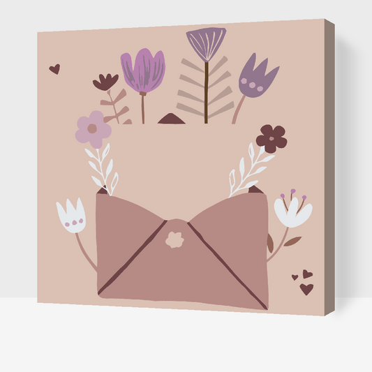 Paint by number - Blomstrende brev