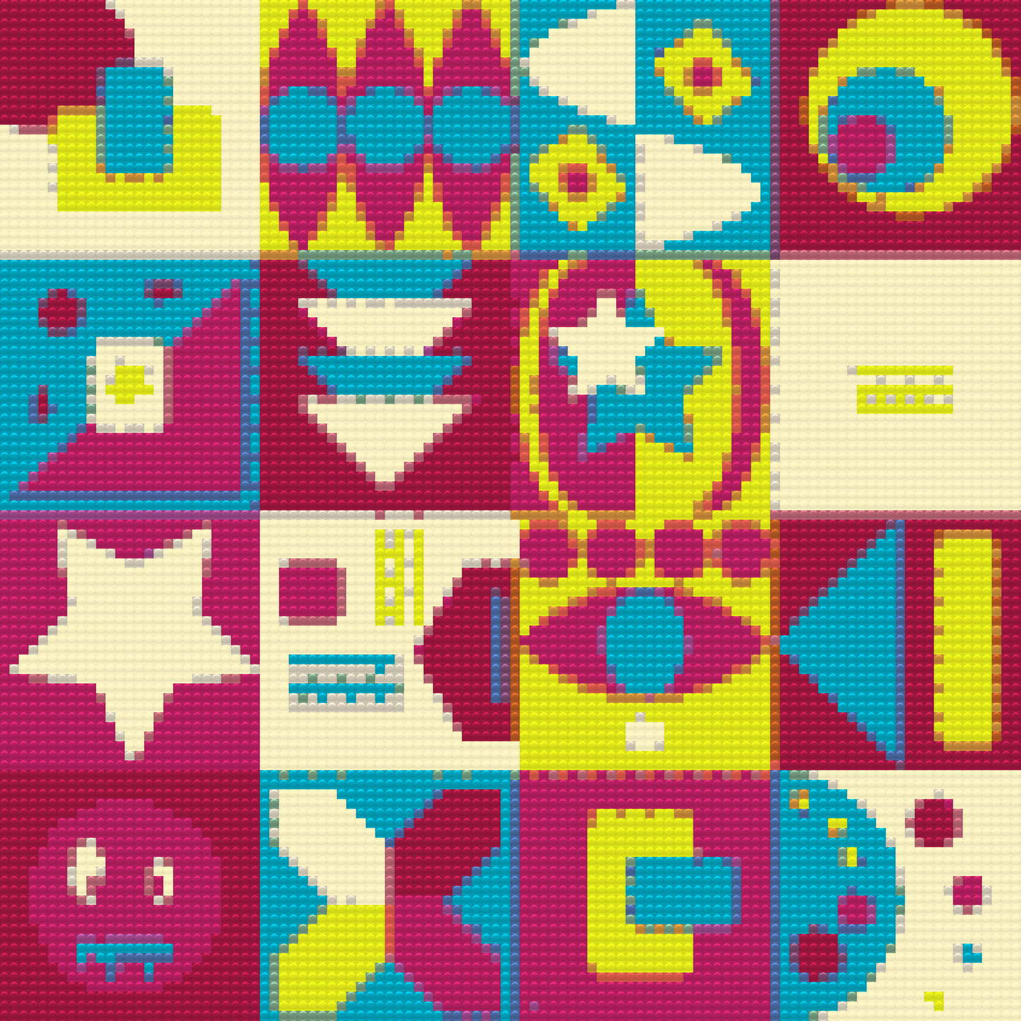 Diamond Paint - Abstrakt geometrisk boks