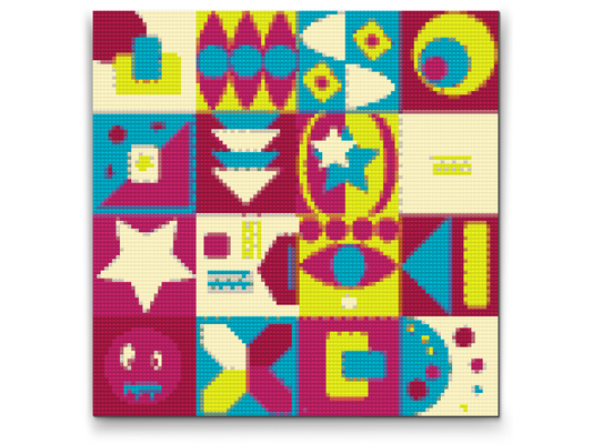 Diamond Paint - Abstrakt geometrisk boks