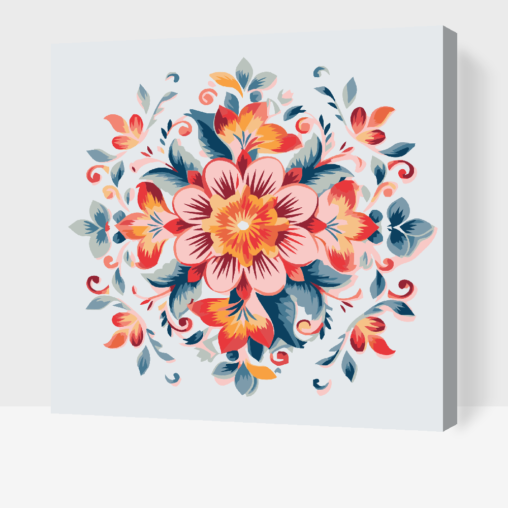 Paint by number - Blomstermønster