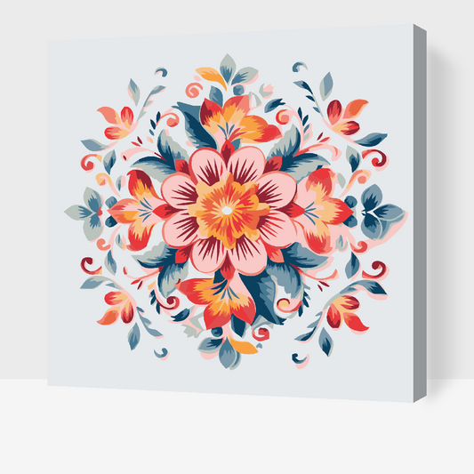 Paint by number - Blomstermønster