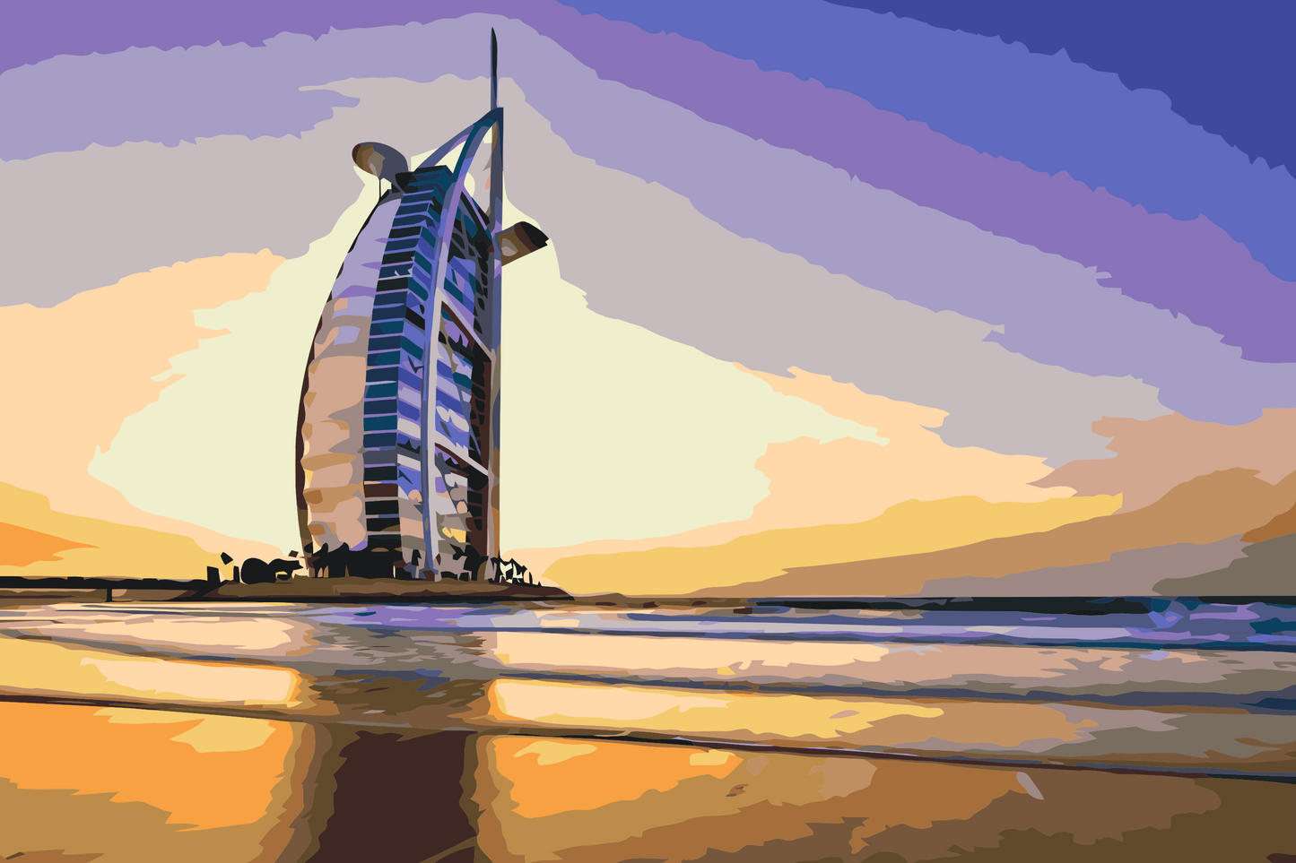 Paint by number - Burj Al Arab, Dubai