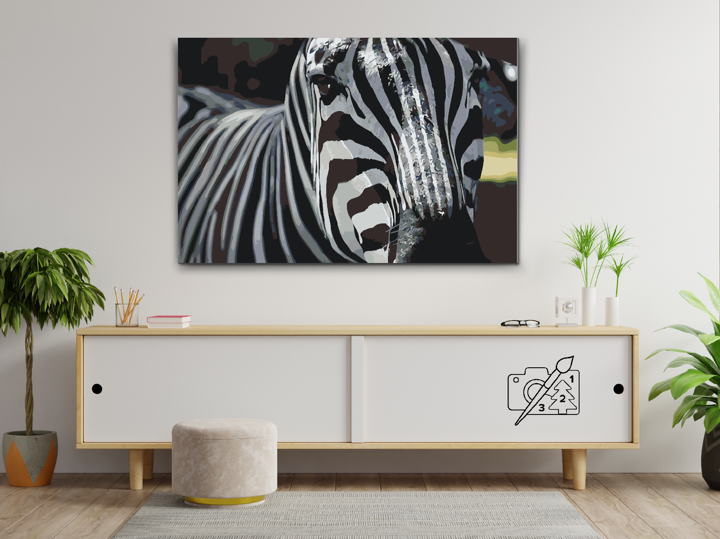 Paint by number - Fokuseret på Zebraen