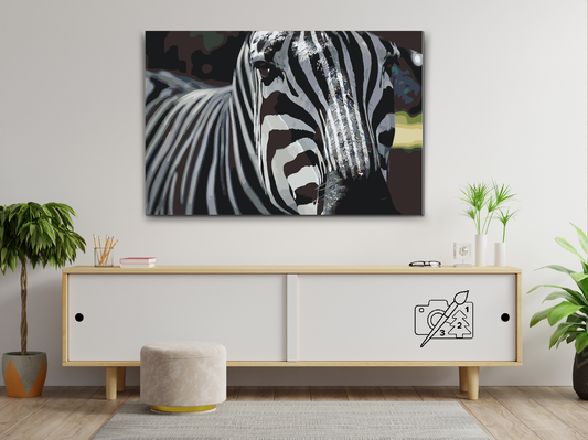 Paint by number - Fokuseret på Zebraen