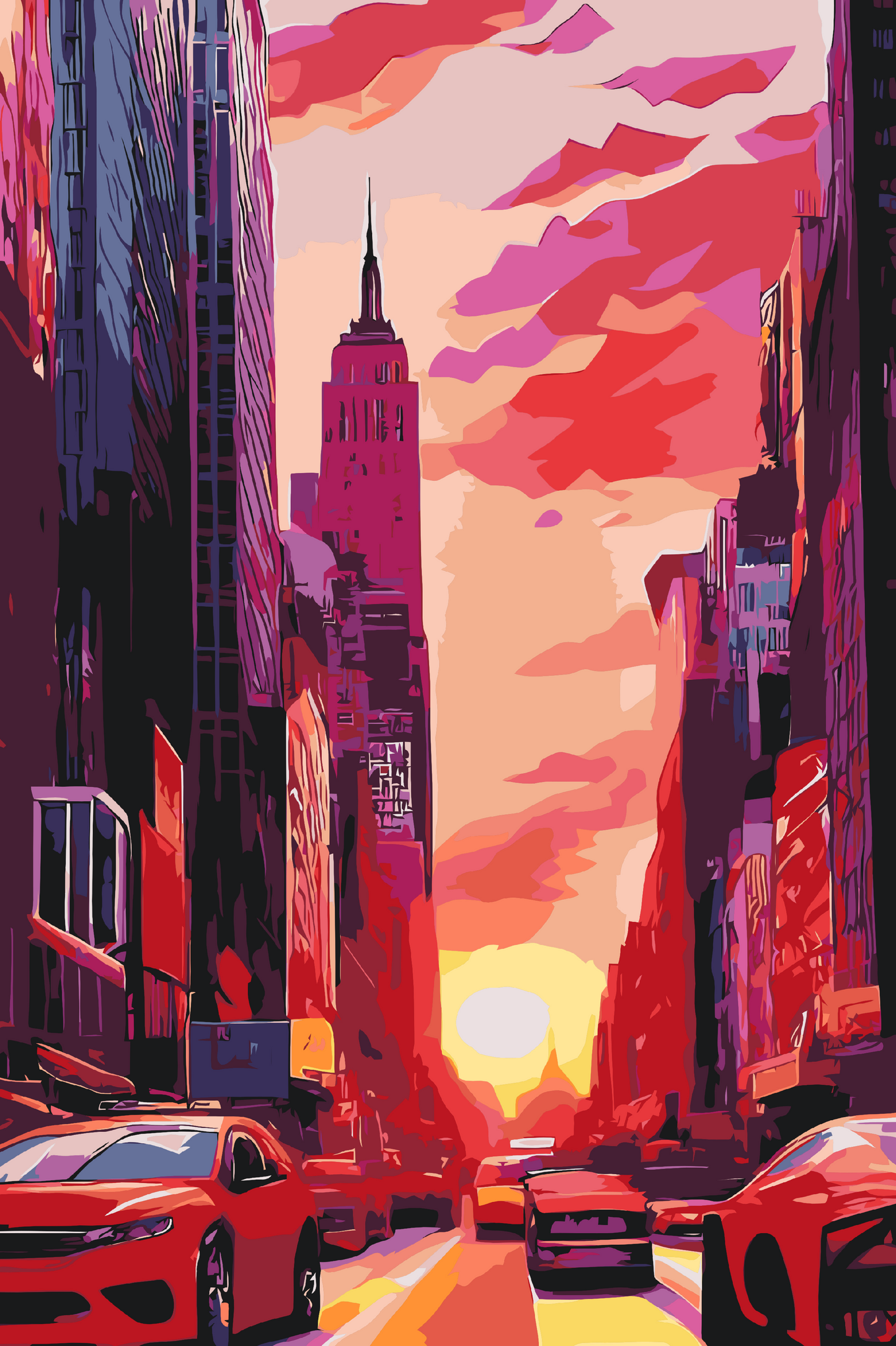 Paint by number - Daggry i byen