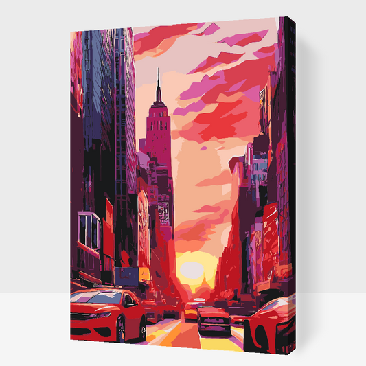 Paint by number - Daggry i byen